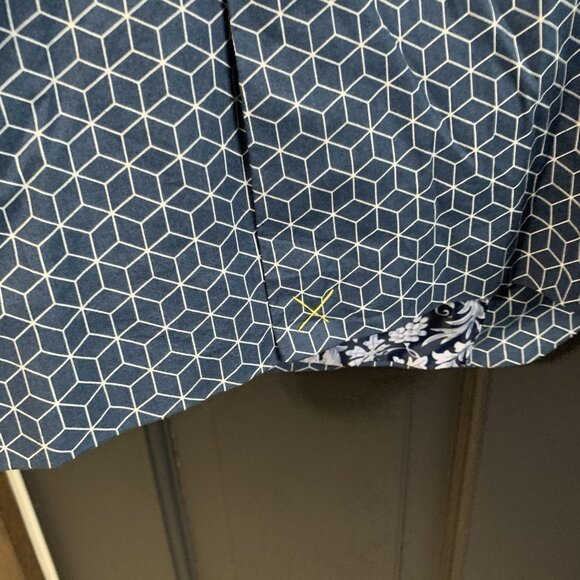 NEW Linea Uomo 46L Blue White Striped Cotton 2 Button Jacket Sport Blazer - Picture 10 of 13